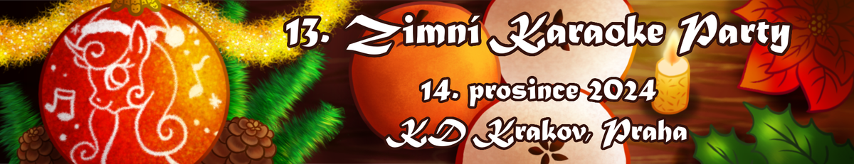 Zimní Karaoke party 2024 - banner - text